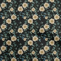 Oneoone viskoza šifona crna tkanina cvjetna haljina materijal tkanina tkanina tkanina tkanina po dvorištu široka