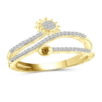 Dijamantni prstenovi koji se mogu sklopiti za žene-karatni bijeli dijamantni nakit-14 karatni Zlatni srebrni prstenovi