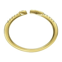 Keepsake Carat T.W. Dijamantni prsten za obljetnicu leptira u 18k žutom zlatu preko srebra sterlinga
