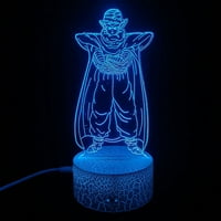 3. Iluzijsko noćno svjetlo s likom Anime stolna svjetiljka napajana od strane LED svjetla u boji u boji s dodirnim