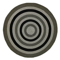 Najbolji trendovi 96 polipropilenski okrugli pleteni tepih - crni