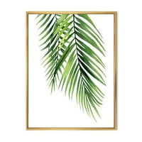 Dizajnerska umjetnost tropske palme, zidni otisak na platnu u tropskom okviru