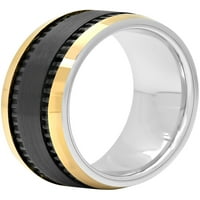 Muški zaručnički prsten u kobaltno crnoj i zlatnoj boji-Muški prsten