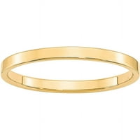 Zlato, karatno žuto zlato, lagani ravni prsten, veličina 7,5