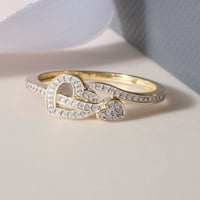 Imperial 1 6CT TDW Dijamantni srce i prsten sa strelicama u 10k žutom zlatu