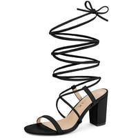 Jedinstveni prijedlozi ženske sandale s masivnim potpeticama s jednim remenom i vezanjem