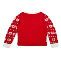 Božićni džemper s printom za djevojčice od 3 inča, veličine 4 I Plus