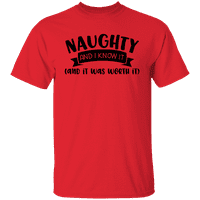 Grafička Amerika smiješna svečana blagdanska božićna citat Naughty i znam da je to vrijedilo muške grafičke majice