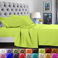 Set za krevet - posteljina s brušenim mikrofiberima - listovi za posteljinu i jastučnice - duboki džepovi - Lagano