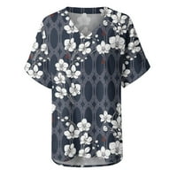 Ljetni cvjetni tisak tunika za žene plus veličina labava fit majica bluza haljina za ležerne labave košulje za