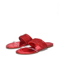 Cape Robbin Candyfloss Red Rhinstone Roped Sandals