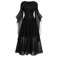 Gotičke haljine za žene, Srednjovjekovna Renesansa, kostimi za Noć vještica za žene, gotička haljina s ramena,