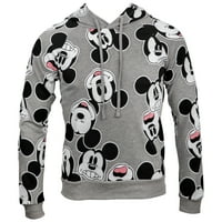 Disney Mickey Mouse glavi po cijelom tisku ženskog ugrađenog hoodie-sil