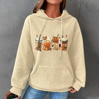 Ženske kapuljače pulover grafičke prevelike kapuljače dukserice za vježbanje kapuljača pulover vrhovi džemperi