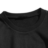 Labakihah kapuljače za žene žene dnevni print dukvica dugački pulover ispis o vratu tiskanje dugih rukava ženski