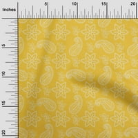 Oneoone pamuk kambric žuta tkanina cvjetni zanatski projekti dekor tkanina tiskana u dvorištu široko