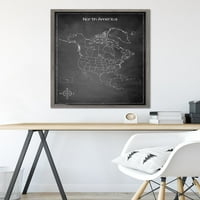 Karta krede - poster Sjeverne Amerike