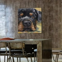 Rottweiler Slikački ispis na zamotanom platnu