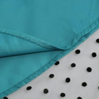 Ljetne maksi haljine s okruglim vratom s kratkim rukavima u točkicama Vintage Maksi haljina Plus Size Plava