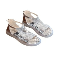 Ravne sandale za djevojčice, ljetne cipele princeze, sandale s patentnim zatvaračem, dječje lagane sandale od