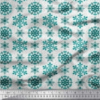 Tkanina Od rajonskog krepa, pahuljice snijega, zanatska tkanina s cvjetnim printom, iz Novog