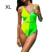 2 Ženski kupaći kostim bez rukava s prekriženim naramenicama, uski kupaći kostim za odmor na plaži i zabave, ženski