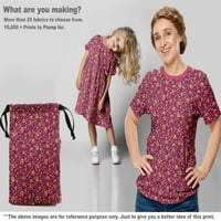 Jednobojna pamučna svilena ružičasta Tkanina Materijal za šivanje s cvjetnim printom tkanina širine dvorišta