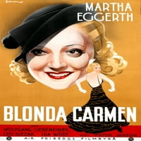 Carmen Umri plavuša švedski poster Marthe Eggert dva puta dva Master print plakata za film