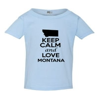 Budite mirni i vole Montana Country People Map Patriotic Kiddler Kids majica majica
