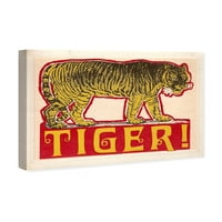 Wynwood Studio Advertising Wall Art Canvas ispisuje plakate 'Indian Tiger' - Crvena, žuta