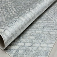 Tepisi od 970 do maglovito Sivi apstraktni Vintage sivi tepih, 2 '6 8'