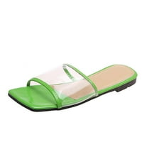 Cieken ženska Smmer Fashion Casual Flip-Flop prozirna ravna sandala i papuče