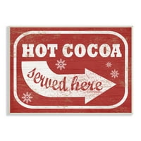 Kolekcija kućnog dekora s bijelim i crvenim Vintage natpisom ovdje se poslužuje vrući kakao zidna ploča u meniju,