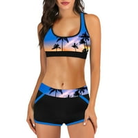 Otisak za žene kupaći kostim digitalne odjeće za plažu set struka bikini visoko podijeljeni kupaći kostimi set