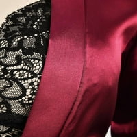 Izbor / ženski svileni set kratkih hlača za spavanje s mrljama u skladu s haljinom, pidžama setovi s remenom i