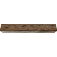 Ekena Millwork 8 W 12 h 16'l 3-strana Riverwood Endurathane Fau Wood Strop Grep, Premium star