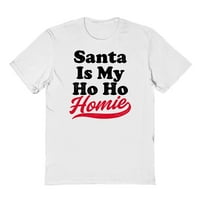 Božićni praznik Djed Mraz je moj Ho-Ho-Ho prijatelj, bijela Muška pamučna majica s uzorkom