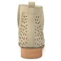 Tvrtka Brinli. Ženske čizme za gležnjeve od antilopa od Al-A s geometrijskim laserskim prorezom na bočnim stranama