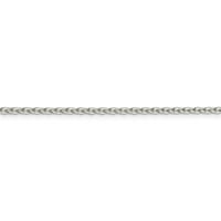 Ravni Kabelski lanac od čistog srebra