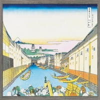 Zidni poster riječna trgovina Katusiki Hokusai, 14.725 22.375 uokviren