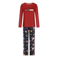 Božićni pidžama Setovi za mame s dugim rukavima s printom za žene, rasprodaja ispod crvene veličine