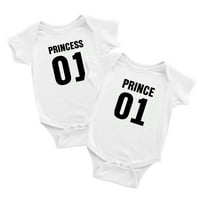 Dječji bodi s princom i princezom, odjeća za novorođenčad, kombinezon