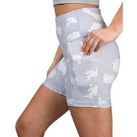 Joga kratke hlače visokog struka za žene koje kontroliraju trbuščić, sportske kratke hlače za trčanje s dubokim