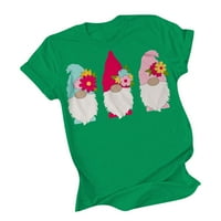 Ženske uskršnje majice, labavi vrhovi, ljetne Ležerne bluze s uskršnjim jajima patuljaka, grafički vrhovi