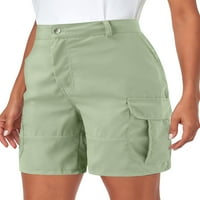 Seksi plesne ljetne kratke hlače srednjeg rasta za žene kratke hlače na plaži do koljena ravne hlače Bermuda džepne