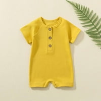 Klizači za djevojčice i dječake jednobojna majica kombinezon klizači u žutoj boji 12 mjeseci