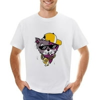 Cool hip hop majica za mačke Muška grafička ulična majica urbani modni poklon