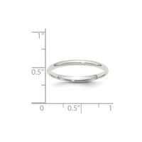 muški jednostavni klasični zaručnički prsten od bijelog zlata 10k, Veličina 10
