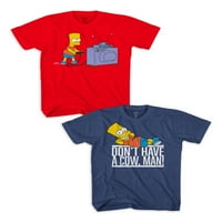 Obična majica s kratkim rukavima Simpsons s uzorkom