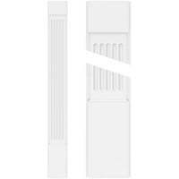 7 W 48 H 2 p Fluted PVC pilaster w Standard Capital & Base